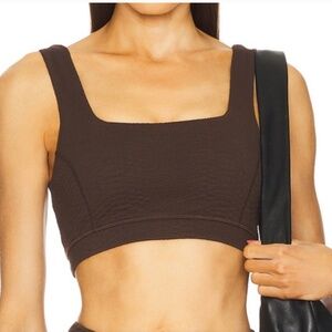 NWT Gigi C Wilson Sports Bra in Chocolate